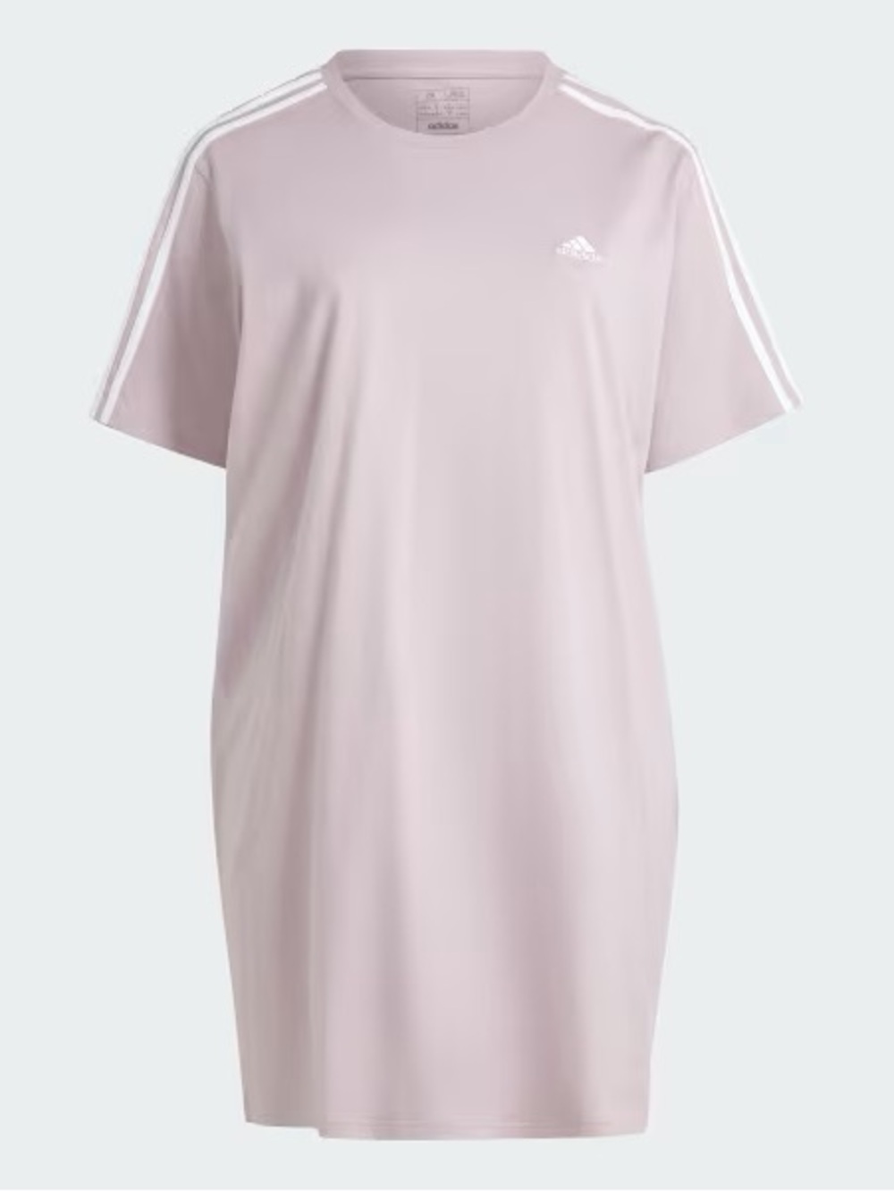 adidas Pale Pink Tee Dress with White 3-Stripes